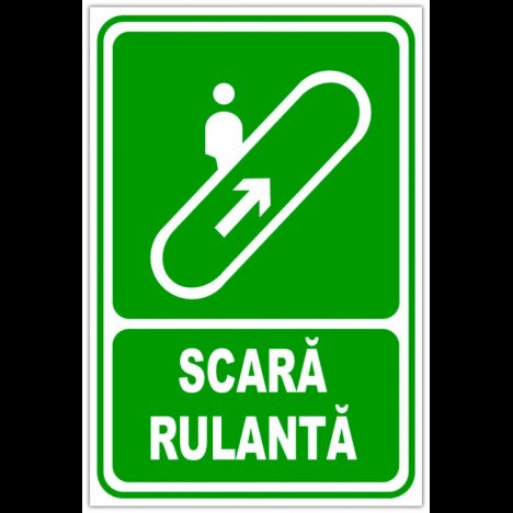 Indicator pentru scara rulanta in sus